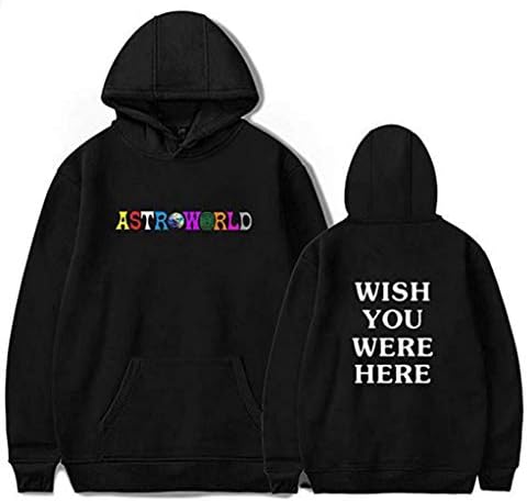Mens and Womens Hip Hop Pullover Sweatshirts Travis Scotts ASTROWORLD-Wish You were Here Couples Mounted Hoodie