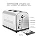 Home Gizmo 2 slice toaster - stainless steel