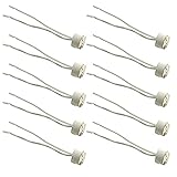 Glo-shine Mr16 Mr11 Gu5.3 Ceramic Lamp Socket,Connector Base Socket Adapter with wire for LED Halogen CFL bulb(10pcs)