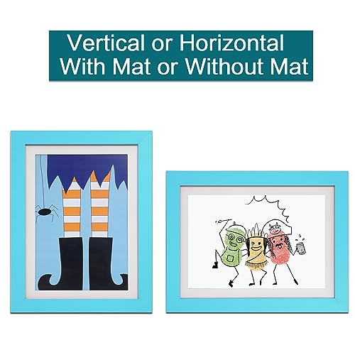 DSYSMIN Kids Art frame,Kids artwork frames changeable,Sank kids art frames,changeable artwork frames kids,art frames A4 Picture for Children Art Projects Home Office Drawing Storage(Blue)