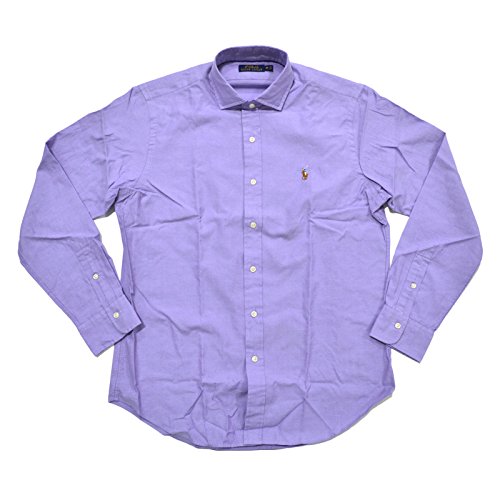 Polo Ralph Lauren Mens Twill Estate Woven Button Up Shirt (Medium, Lavender)