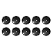 Prescott Plastics 2-Inch (50mm) Round Rubber Plugs, Flexible Black End Caps for Holes, Metal Tubing, and Furniture, Durable Protective Covers, Made in USA