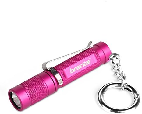 Mini Flashlight,Led Key Chain Flashlight,Small 150 Lumen CREE XP-G2 LED torch light 4 Modes, IPX-8 Waterproof Torch with Clip, Powered by 1AAA Battery (pink)