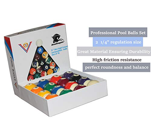 Cuppa billiards Pool Ball Set - Full 16 Balls Set Regulation Size