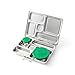 PlanetBox ROVER Eco-Friendly Stainless Steel Bento Lunch Box with 5 Compartments for Adults and Kids - Purple Carry Bag with Fairies Magnets