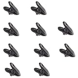 MonkeyJack 10 Pieces Lavalier Mic Earphone Headset Tidy line Cable Collar Clip Black