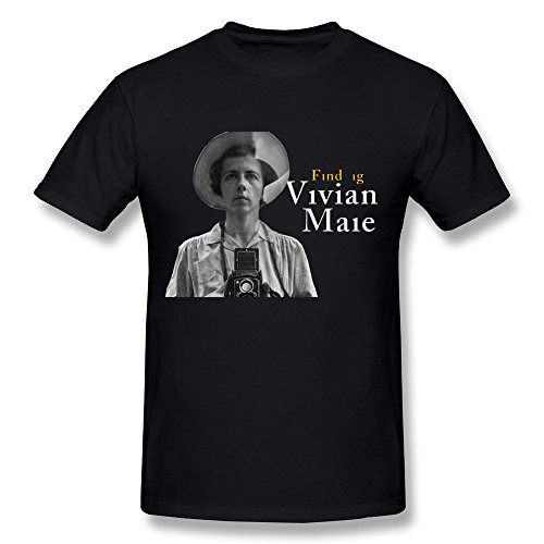 Yaoukeji Men's Finding Vivian Maier T-shirt M Black
