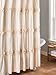 Lush Decor Darla Ruched Floral Bathroom Shower Curtain, 72” x 72”, Ivory