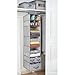 mDesign Fabric Hanging Closet Storage Organizer, for Clothing, Sweaters, Shoes, Accessories - 7 Shelves and 3 Drawers, Gray
