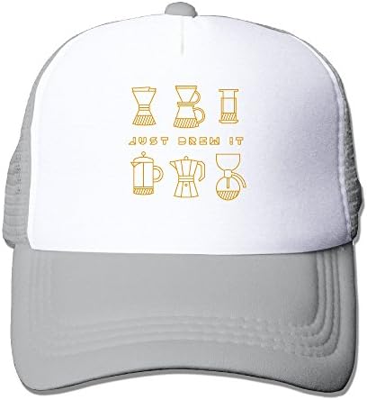 Just Brew It Coffee Movement Graphic Stylish Mesh Snapback Hats Caps