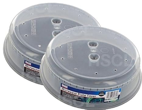 Juego de 2 cubreplatos para microondas, con agujeros, transparente ...