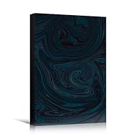 Canvas Wall Art Liquid Abstract Colorful Decorative Elements Mixed Media Multicolor Swirly - 12x18 inches