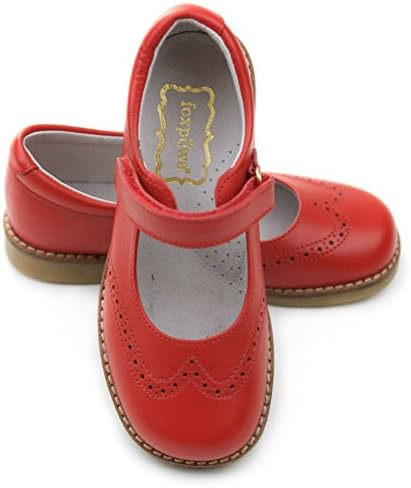Foxpaws Jane Red Leather Mary Jane Shoes (8)