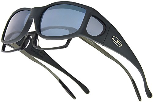 Fitovers Eyewear Jett Sunglasses, Matte Black, Polarvue Gray