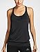SYROKAN Women's Active Racerback Athletic Sports T-Shirt Long Yoga Crop Tank Top Black Medium