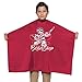 Mane Caper Kid's Ballcap Salon Quality Cape 26 inch X 35 inch Crinkle Nylon Material Light Weight Extra Snap Closures (red)