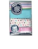 Gerber 100% Cotton Diaper Burp Cloth 4-Pack (Pink)