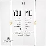 Dogeared You & Me, Crystal on Black Cord Friendship Gold Bracelet