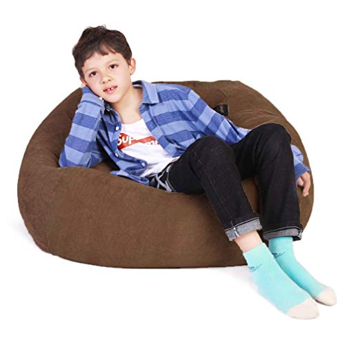 Lukeight Stuffed Animal Storage Bean Bag Chair Cover For Kids And