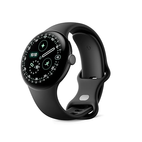 Google Pixel Watch 4 (41 mm) - Android smartwatch with Domed Display, Comprehensive Health and Fitness Tracking and Help from Gemini - Matte Black Aluminium Case - Obsidian Active band - LTE