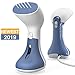 GLAMFIELDS Garment Steamer, 135ml Portable Handheld Clothes Steamer, 25s Fast Heat, 360 Anti-Drip, Powerful Wrinkle Remover, Fabric Travel Steamer for Travel & Business Trips, 5.5ft Cord, 900W-Blue