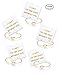 Bridesmaid Gifts with Cards I Can't Tie The Knot Without You Love Knot Bangles Adjustable Rose Gold Bangle for Girls Bridesmaid Proposal Set of 6