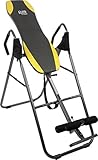 Pure Fitness Gravity Inversion Therapy Table: Adjustable Folding Table, Yellow/Black