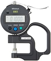 Mitutoyo 547-500S Digital Thickness Gauge with Flat Anvil, Standard ID-S Type, Inch/Metric 0-0.47