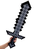 8 Bit Pixelated Foam Black Steel Sword Toy 30