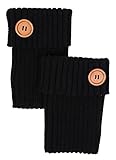 Funky Junque's Rib Knit Boot Cuff with Wood Button