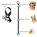 SEGMINISMART Dog Bells for Potty Training, PowPetie Dog Bell Training Your Puppy The Easy Way - 5 Extra Large Loud 1.4 Bell, Black Nylon, Adjustable Length for Small, Medium and Large Dogs