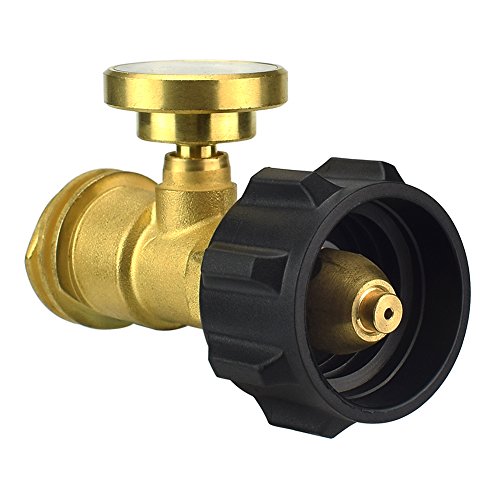 WisMilty Propane Tank Gauge Level Indicator Leak Detector Gas Pressure Meter Universal for RV Camper, Cylinder, BBQ Gas Grill, Heater and More Appliances-Type 1 Connection