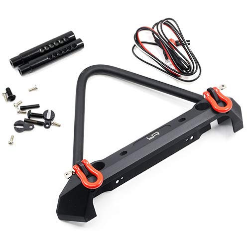 Yeah Racing Aluminum Alloy Front Bumper w/ LED Light For Axial SCX10 II Traxxas TRX-4 #YA-0548