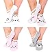 Yoga Socks for Women Barre Sock Grip Non-Slip No-Skid Pilates Hospital Maternity (4-Pair Mixed Light Color)