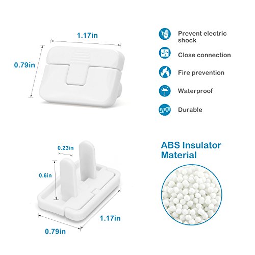 Outlet Plug Cover, PRObebi Baby Safety Plug Covers, Socket Cover No Easy to Remove by Children Keep Prevent Baby from Accidental Shock Hazard, 60 Pack White