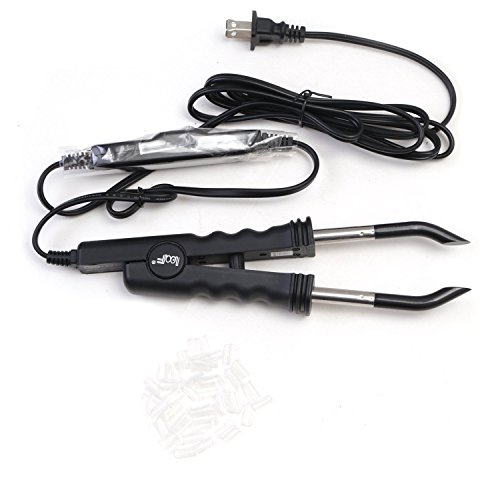 Neitsi Professional Flat Shape Fusion Hair Connector + Keratin Glue Rebonds Nail/U Tips 50pcs (02 Black)