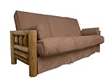 Epic Furnishings Rocky Mountain Perfect Sit & Sleep Pocketed Coil Inner Spring Pillow Top Sofa Sleeper Bed, Queen-size, Microfiber Suede Mocha Brown Upholstery