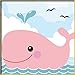 Colour Talk DIY Oil Painting, Paint by Number Kits for Kids - Pink Small Whale 8