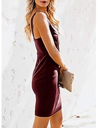 Chuanqi - Vestido sin mangas para mujer, cuello en V, sin espalda, para fiestas, fiestas