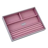 15% Off Stackers | Jewelry Box | Classic Dove Gray & Antique Rose Pink Ring & Bracelet Stacker