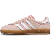 adidas Gazelle Indoor Womens Shoes, Sandy Pink/Cloud White/Gum, Size 8.5