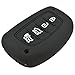 Coolbestda 2Pcs Rubber 4 Buttons Smart Key Fob Remote Cover Case Protector Keyless Jacket for 2018 2019 2020 2021 Hyundai Sonata Tucson Ioniq Elantra (NOT FIT Flip/Pop Out/Folding Key