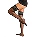 Berkshire Women's Romantic Lace Top Thigh High Pantyhose 1363, Black, Queen 2