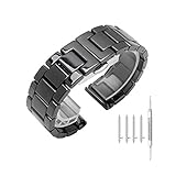 Ceramic Watch Band Quick Release 20mm 22mm Watch Strap Deployment Clasp Watch Bracelet for Women Men Black White