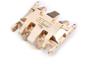 GPM for Axial SCX30 1/30 RC Car Brass Center Gear Box Mount Skid Plate 18G - Compatible with SCX30 Ford Bronco & Jeep Wrangle