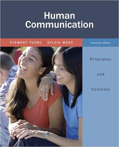 Human Communication Principles And Contexts Stewart Tubbs - 