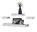 O&K Furniture Set of 4 Floating Ledge Shelves for Pictures and Frames, White