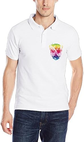 Cotton Polo Shirt Butterlfly Skull Tennis Apparel For Male