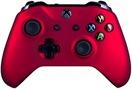 Xbox One S Wireless Controller for Microsoft Xbox One - Soft Touch Red X1 - Added Grip for Long Gaming Sessions - Multiple Colors Available