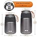 2 Pack Vacuum Insulated Food Jar Hot Food Containers for Lunch School Soup Thermos For Kids,Travel Food Flask Hot Cold (24oz,17oz) (Grey)